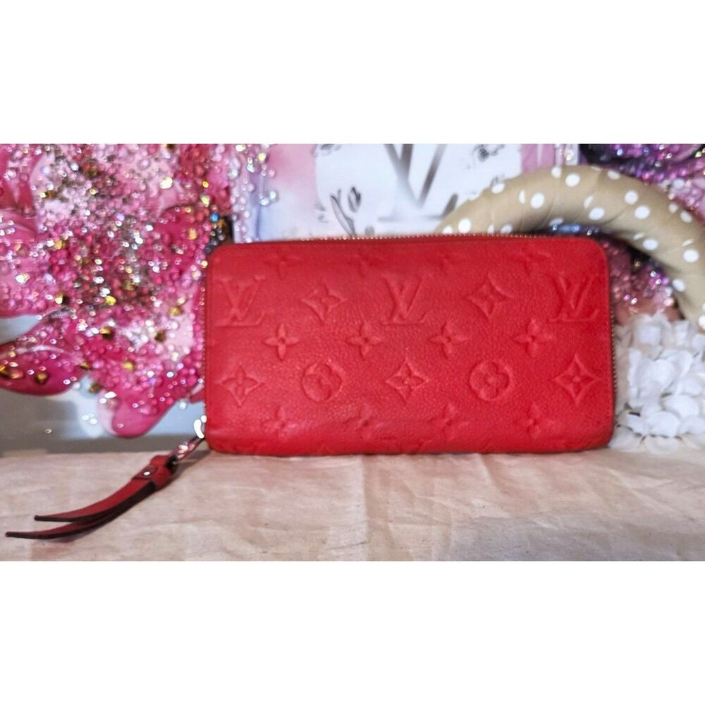 Authentic Louis Vuitton Monogram Empreinte Zippy Wallet